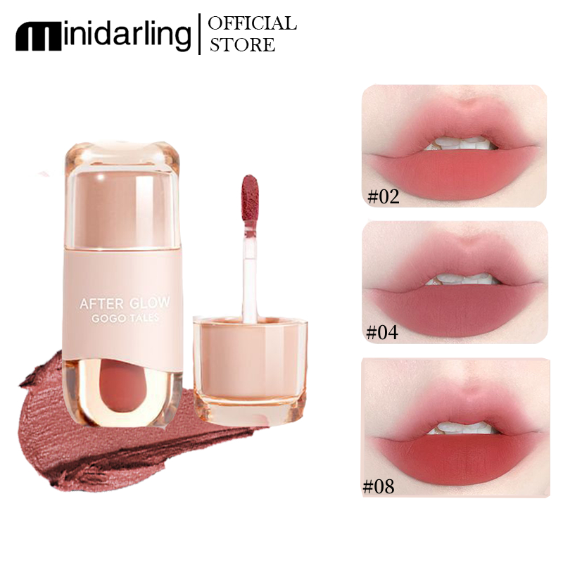 GOGO TALES ลิปสติก เนื้อแมตต์ นิ่ม โคลน นู้ด ลิปสติก เคลือบริมฝีปาก สีเทา สีชมพู ราคาไม่แพง นักเรียน แต่งหน้า