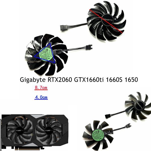 พัดลมระบายความร้อนการ์ดจอ สําหรับ Gigabyte RTX2060 GTX1660ti 1660S 1650