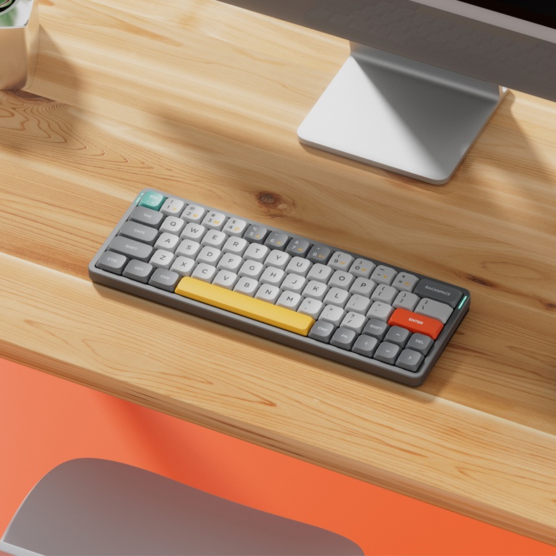 Nuphy Air60 V2 คีย์บอร์ดเกมมิ่งไร้สาย บลูทูธ 60% RGB แบ็คไลท์ แบบบางพิเศษ
