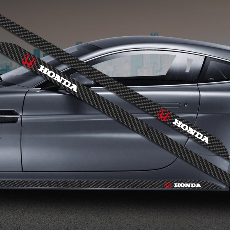 สติกเกอร์รูปลอก ลายทาง สําหรับติดตกแต่งประตูรถยนต์ Honda City brv crv jazz brio civic hrv mobilio odyssey brio amaze accord 2 ชิ้น