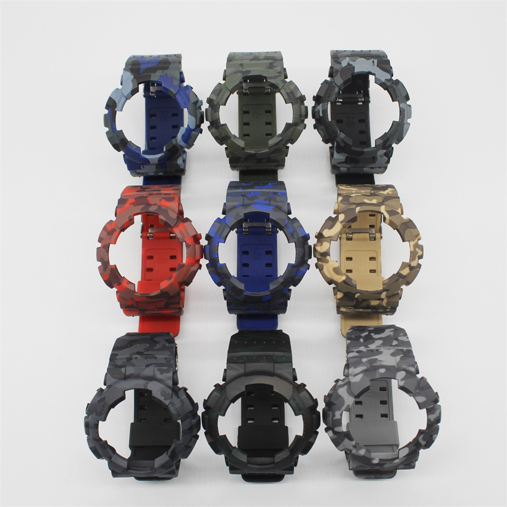 Camouflage Integrated set Bezel และสายรัดสําหรับ GA100 GA110 GA120 GA14 สายนาฬิกากันน ้ ํา