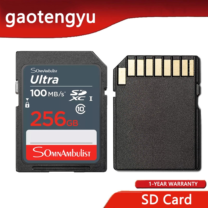 Somnambulist การ์ดหน่วยความจํา SD 64gb 128gb SDXC 256GB c10 สําหรับบันทึกวิดีโอ Full HD ช่างภาพ