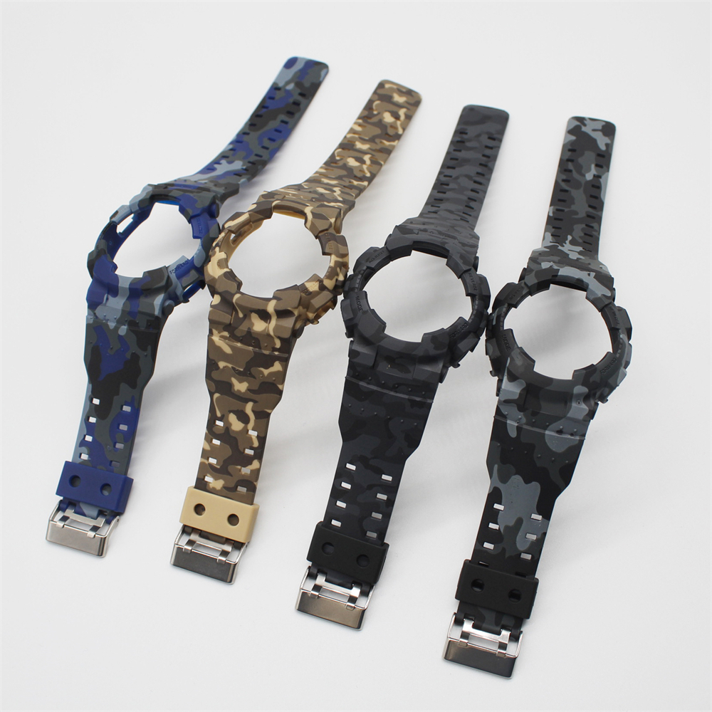 สายนาฬิกาข้อมือ ลายพราง กันน้ํา สําหรับ Casio G-SHOCK GA100 GA110 GA120 GA14