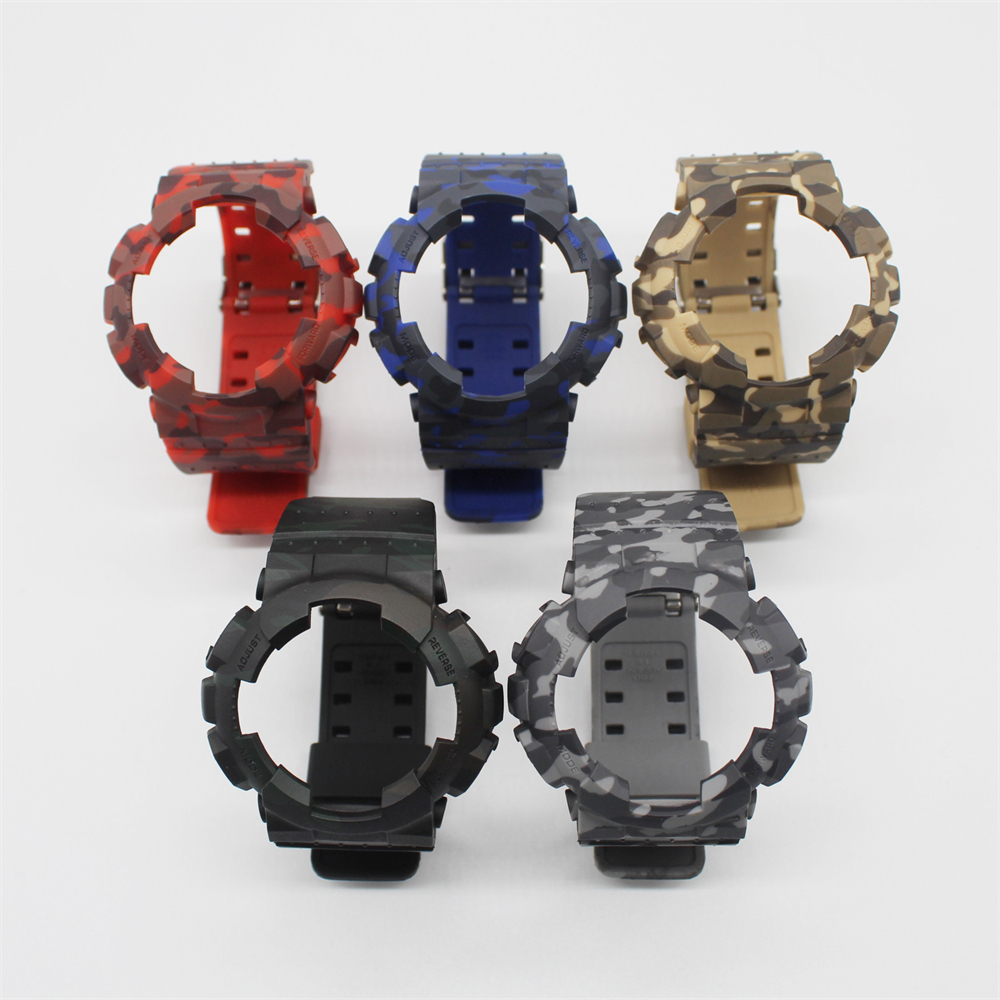 สายนาฬิกาข้อมือ ลายพราง กันน้ํา สําหรับ Casio G-SHOCK GA100 GA110 GA120 GA14