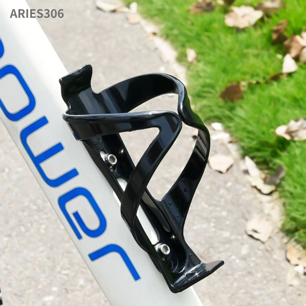 Aries306 ที่วางแก้วจักรยานเสือภูเขาสีดำ PC กรงขวดน้ำพลาสติกน้ำหนักเบาสำหรับขี่จักรยานกลางแจ้ง