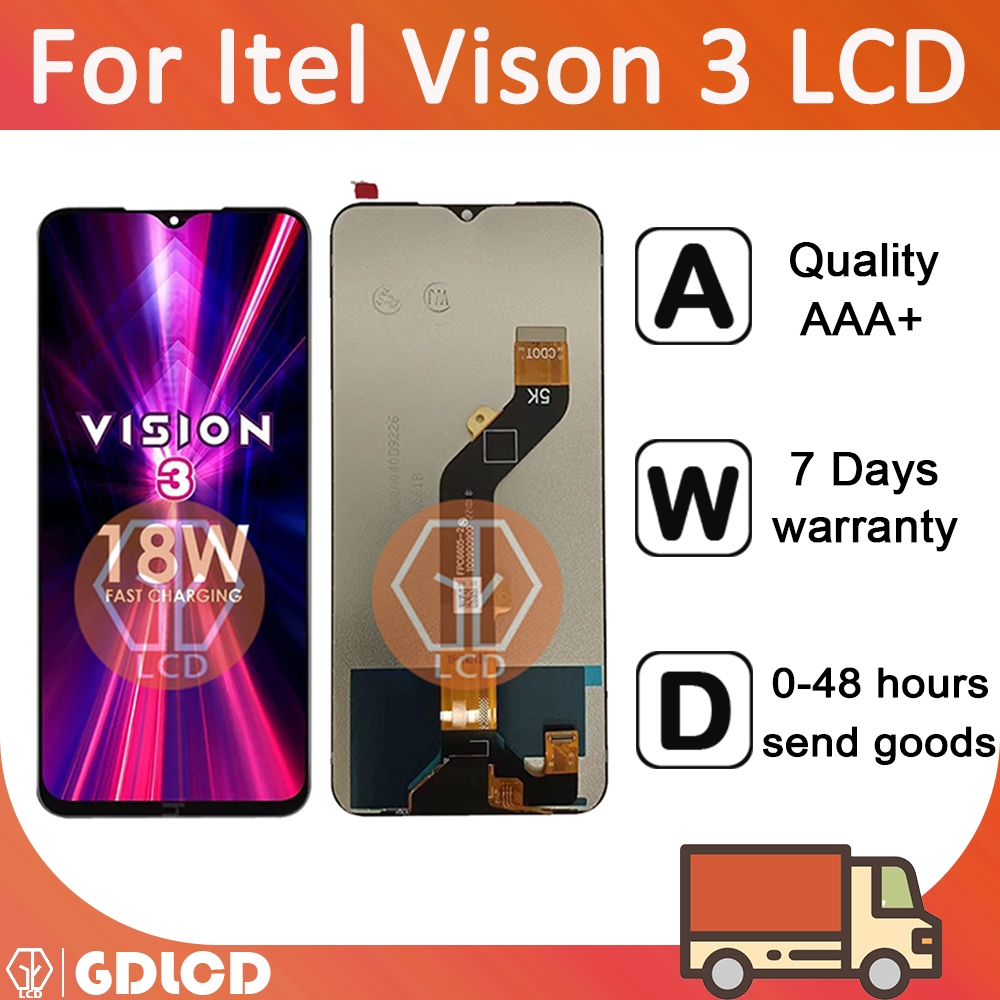 Itel Vision 3 S661LP S661L หน้าจอสัมผัส LCD แบบเปลี่ยน