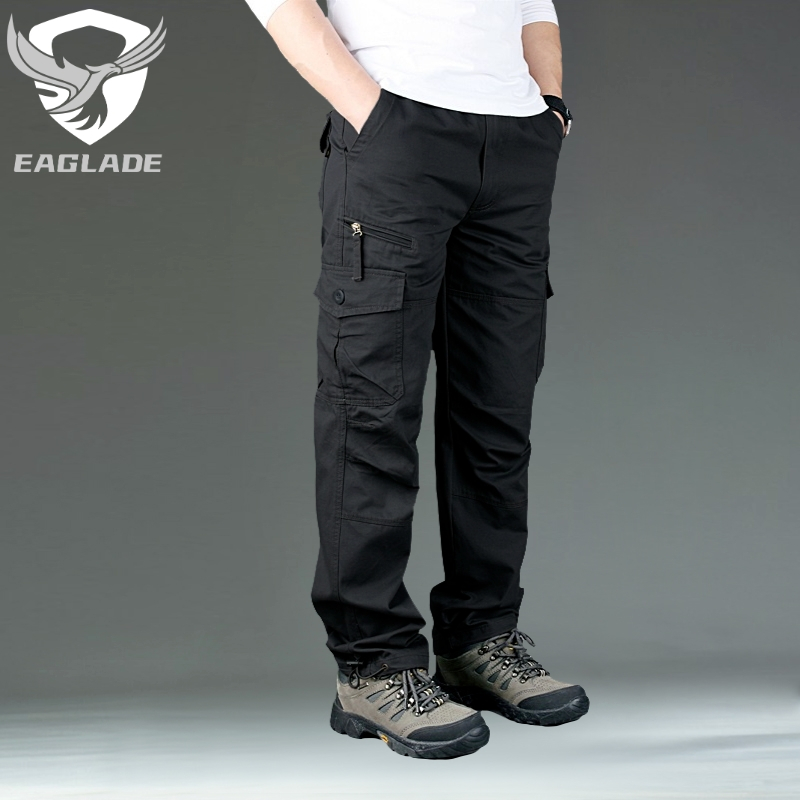 Eagblade กางเกงคาร์โก้ยุทธวิธี สําหรับผู้ชาย S7 สีดํา