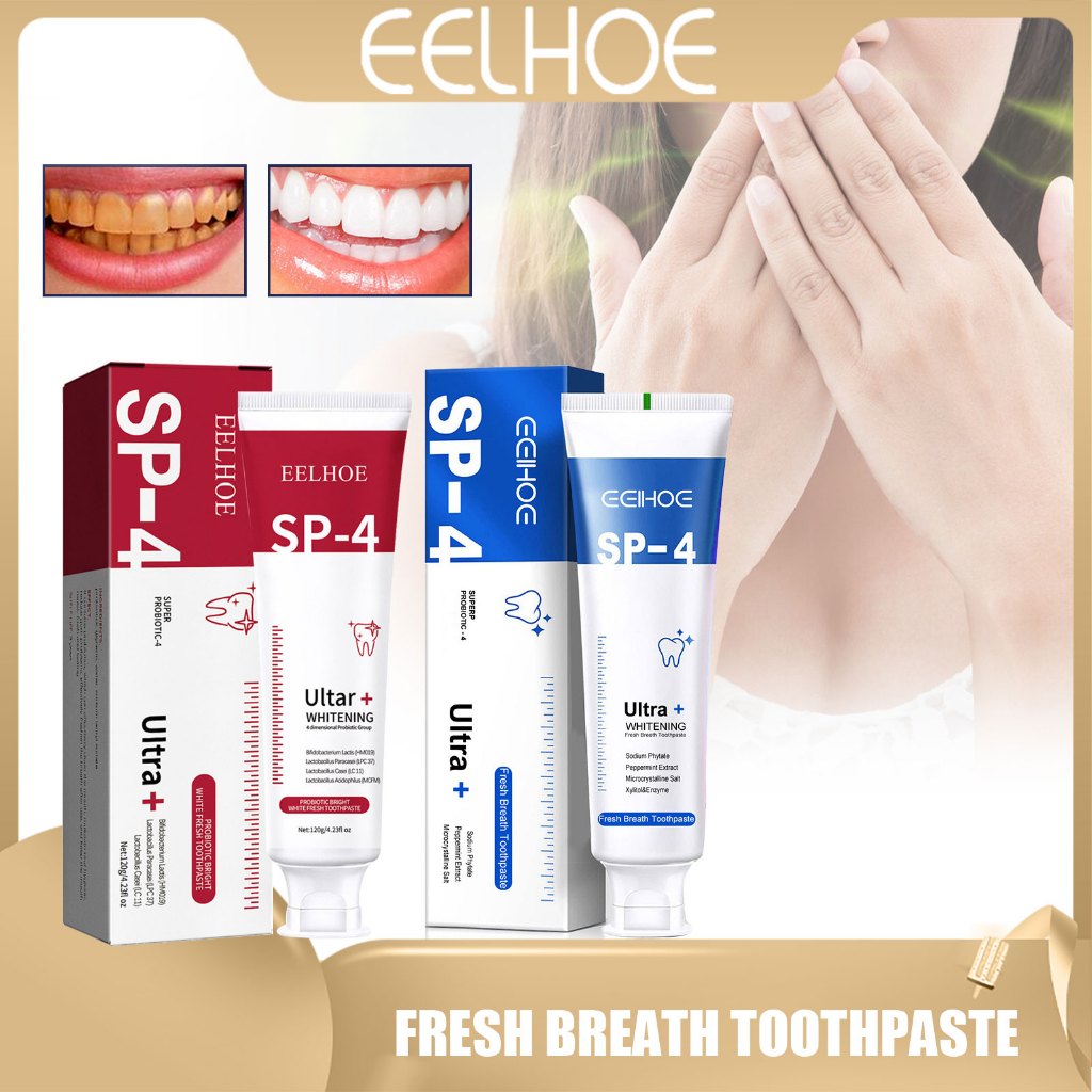 Eelhoe SP-4 ยาสีฟัน โปรไบโอติก ฟอกสีฟันขาว สดชื่น 120 กรัม
