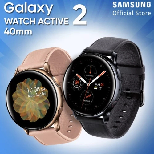Samsung Galaxy Watch Active 2 40 มม. GPS สมาร์ทวอทช์ บลูทูธ พร้อมการตรวจสอบสุขภาพขั้นสูง การติดตามการออกกําลังกาย และแบตเตอรี่ ที่ใช้งานได้นาน