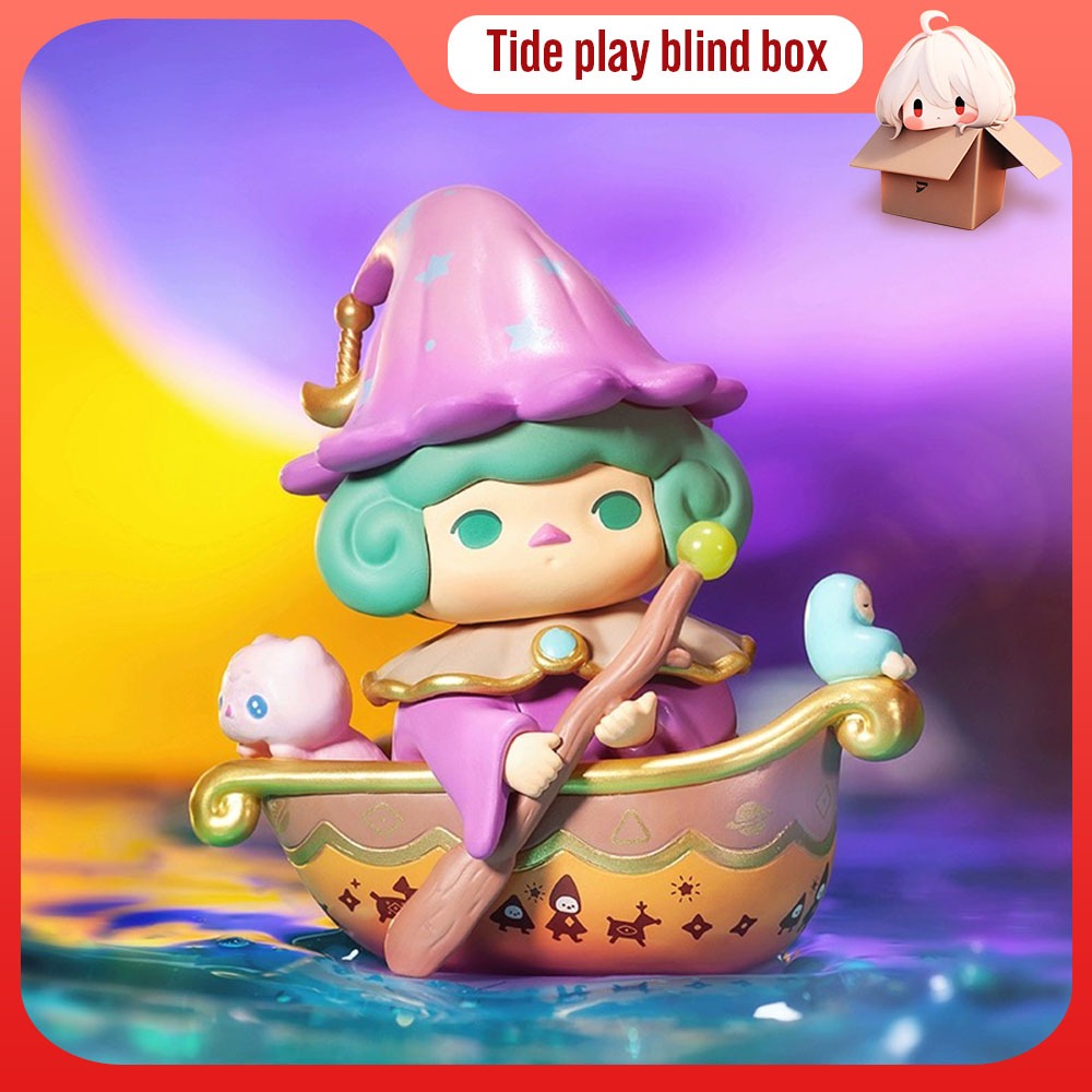 POPMART Bubble Matt Beach PUCKY Elves ของแท้ทําอะไรก็ทําของขวัญของเล่นฮิปสเตอร์กล่องตาบอด