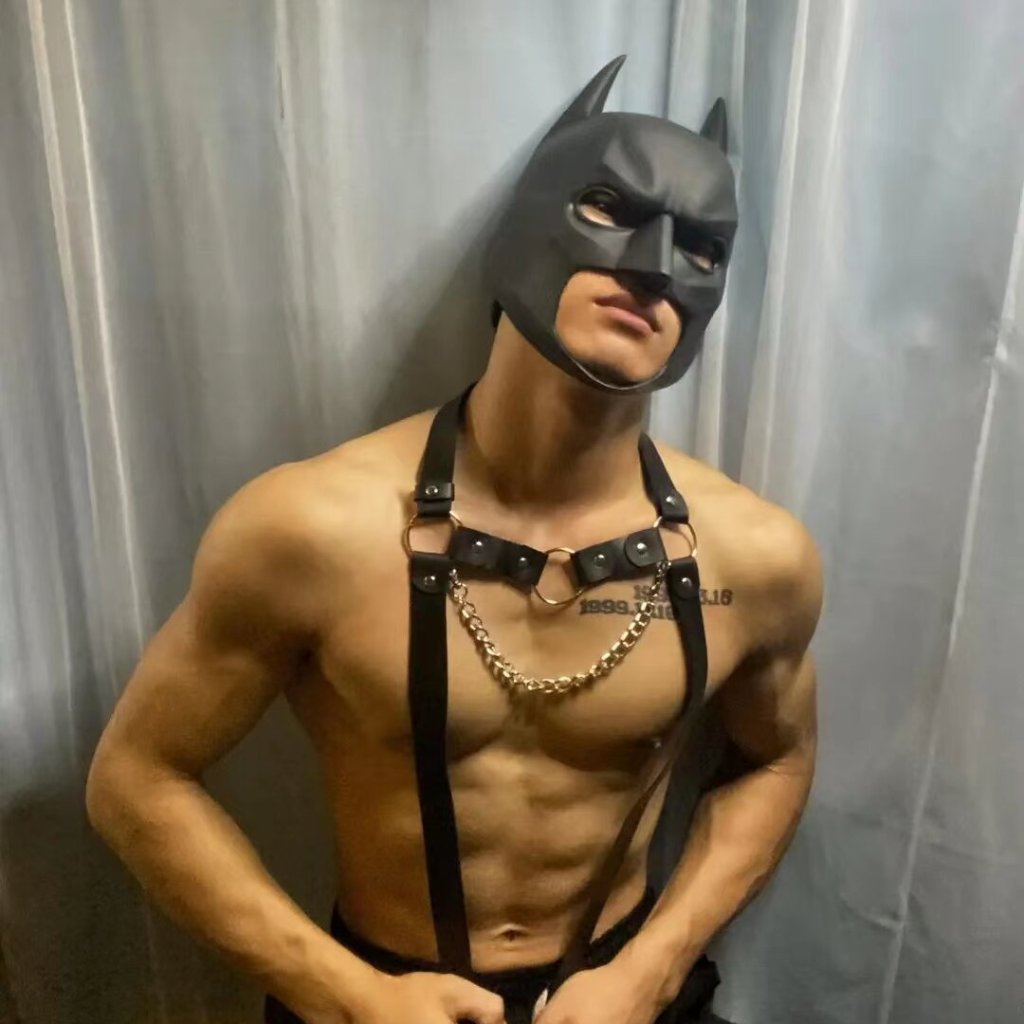 Pt524 พร ้ อมสต ็ อกผู ้ ชายอินเทรนด ์ Batman คอสเพลย ์ หล ่ อ Latex หน ้ ากากหมวกกล ้ ามเนื ้ อชายฟิตเนส Coach เซ ็ กซี ่ GOGO Stage Performance Mask Live อุปกรณ ์ เกย ์ ไนท ์ คลับเต ้ นรําบทบาทเล ่ น SM เซ ็ กซี ่ หน ้ ากากแม ่ บ ้ านชายรุ ่ น Bar Macho