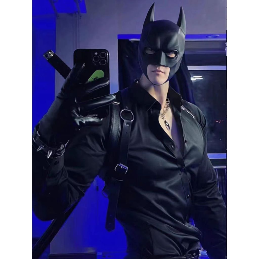 Pt524 พร ้ อมสต ็ อกผู ้ ชายอินเทรนด ์ Batman คอสเพลย ์ หล ่ อ Latex หน ้ ากากหมวกกล ้ ามเนื ้ อชายฟิตเนส Coach เซ ็ กซี ่ GOGO Stage Performance Mask Live อุปกรณ ์ เกย ์ ไนท ์ คลับเต ้ นรําบทบาทเล ่ น SM เซ ็ กซี ่ หน ้ ากากแม ่ บ ้ านชายรุ ่ น Bar Macho - รูปที่ 5
