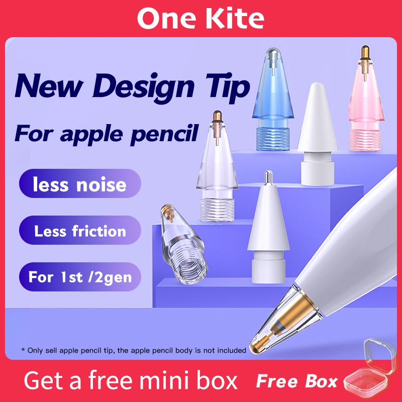 ปลายปากกาสไตลัสแบบใส สําหรับ Apple Pencil 1st 2nd Gen1 Gen2 ปลายปากกาทัชสกรีน Pencil Tip 4.0 2H 3.0 2B