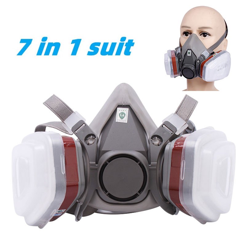 ⭐[Sg Seller] หน้ากากกรองแก๊ส 3M 7in1 6200 ป้องกันสารเคมี ป้องกันศัตรูพืช สําหรับทํางาน