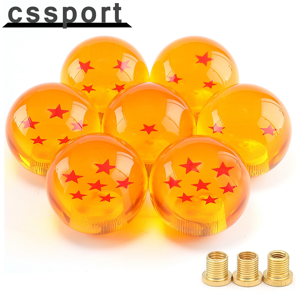 หัวเกียร์รถยนต์ อะคริลิค คริสตัล 54 มม. พร้อมน็อตสกรู สีส้ม SK-1004