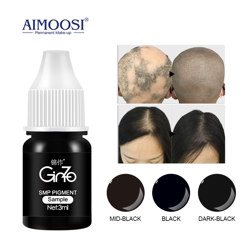 Aimoosi SMP หมึกเหลว หนังศีรษะ SMP เม็ดสีออร์แกนิก ผงสี จังหวะ หมึกแต่งหน้าถาวร สําหรับพราง ได้รับการแก้ไข