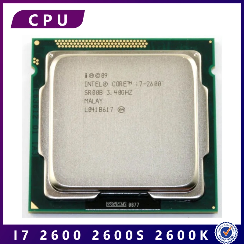 โปรเซสเซอร์ Intel Core I7-2600 I7 2600S 2600K 8M Cache 3.40 GHz CPU LGA 1155 I7 2600 สามารถทํางานได้