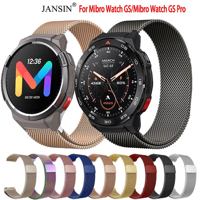 สาย mibro watch gs pro magnetic loop สายนาฬิกาข้อมือ สเตนเลส สำหรับ Mibro Watch GS GS Pro สมาร์ทวอทช์ มี GPS
