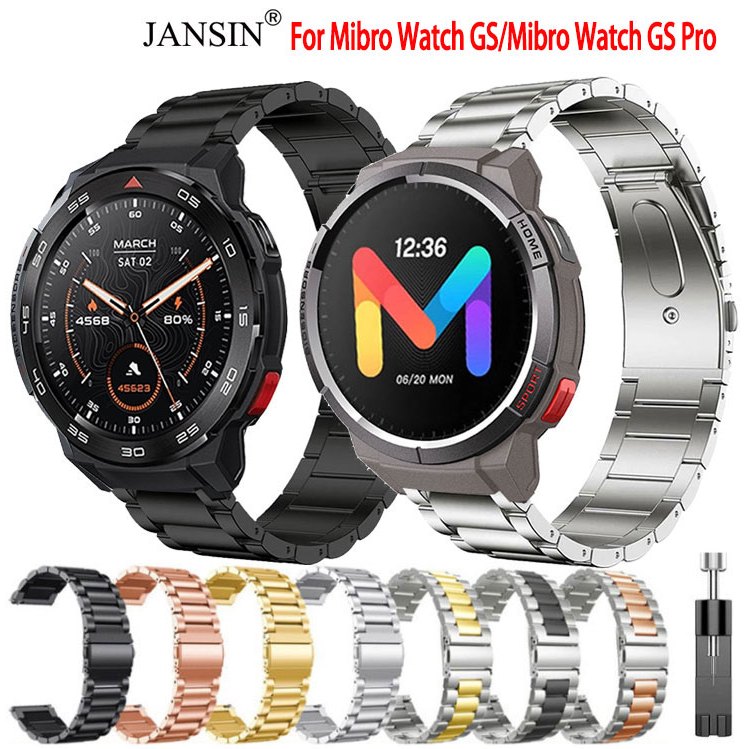 สาย mibro watch gs pro สายนาฬิกาข้อมือ สแตนเลส สำหรับ Mibro Watch GS GS Pro สมาร์ทวอทช์ มี GPS