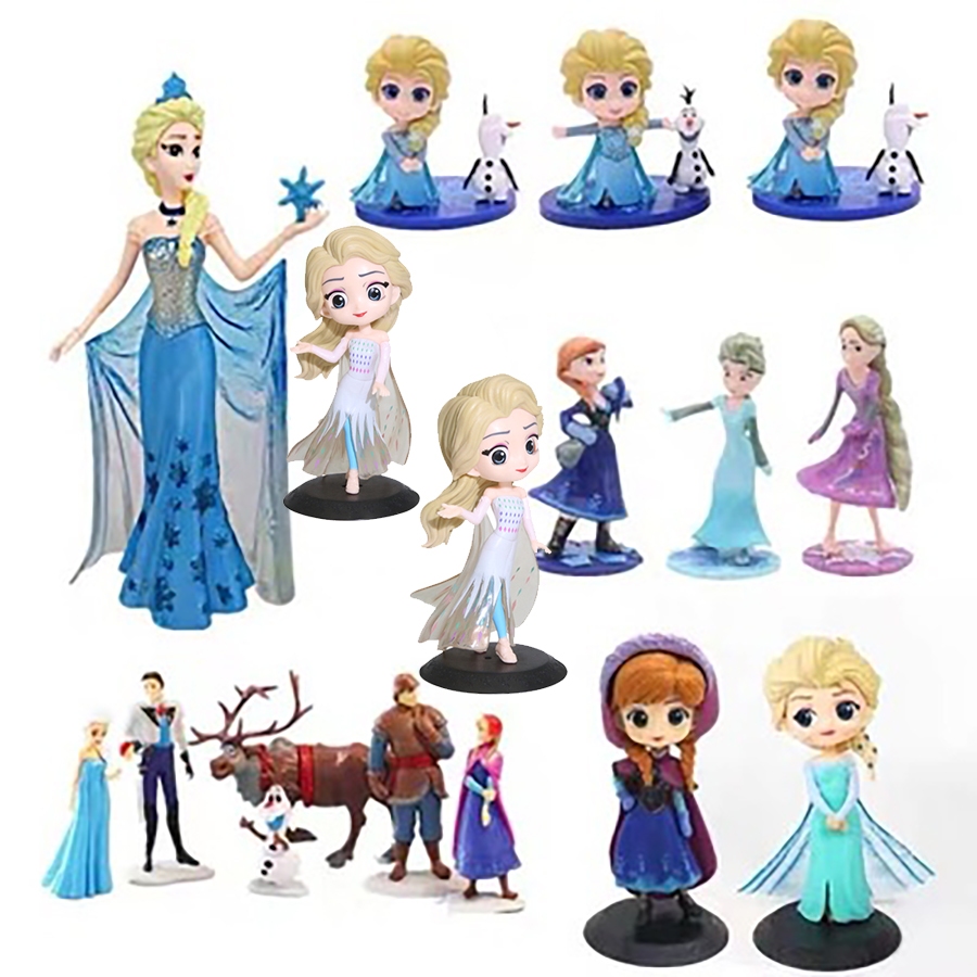 โมเดลตกแต่งเค้ก โมเดลเอลซ่า Frozen Princess Elsa Anna Cake Topper Cake Decoration