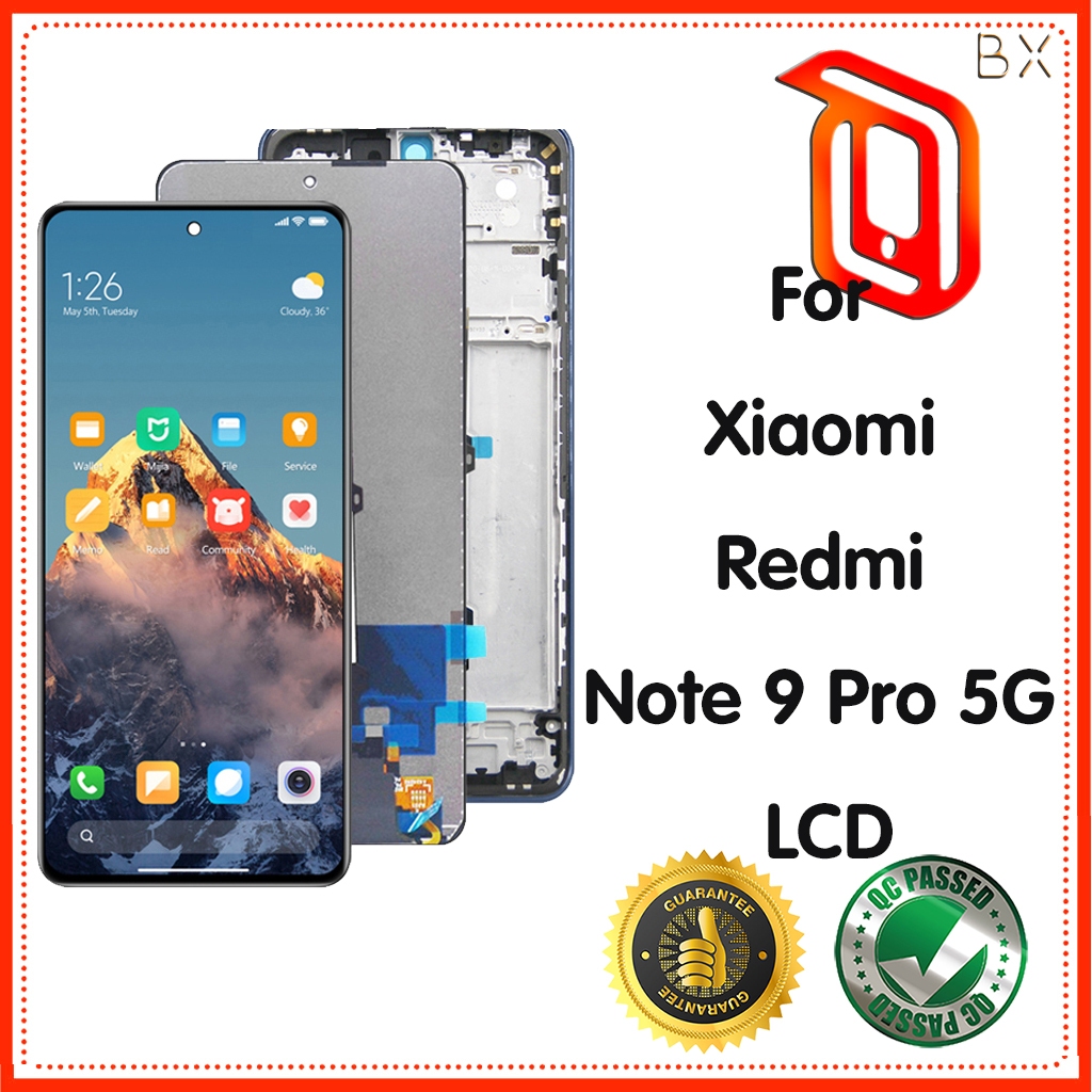 ชุดประกอบหน้าจอสัมผัส LCD สําหรับ Xiaomi redmi note 9 pro 5G redmi note 9pro 5G M2007J17C