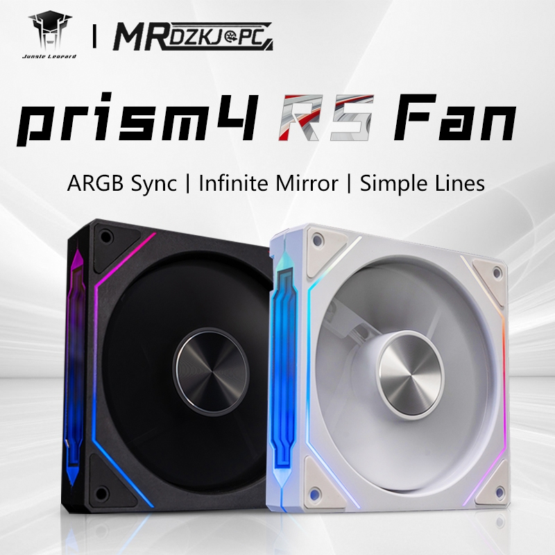 Jungle Leopard Prism 4RS ARGB พัดลม CPU 120 มม. กระจกอินฟินิตี้ 5V 3PIN เมนบอร์ดซิงค์ไฟ 4PIN PWM