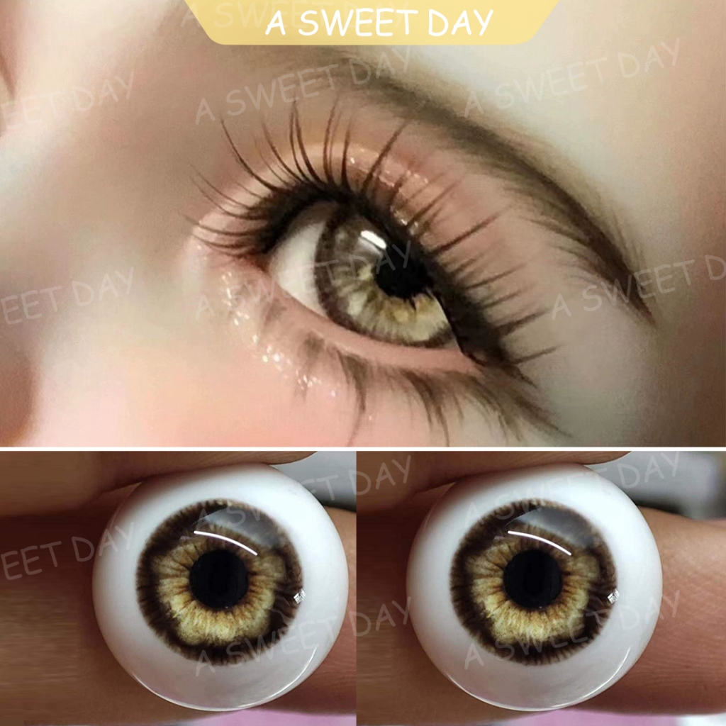 [Doll Eyes] bjd ลูกตาจําลอง สามมิติ 4 จุด 6 จุด 8 จุด สีน้ําตาล สําหรับแกะสลัก