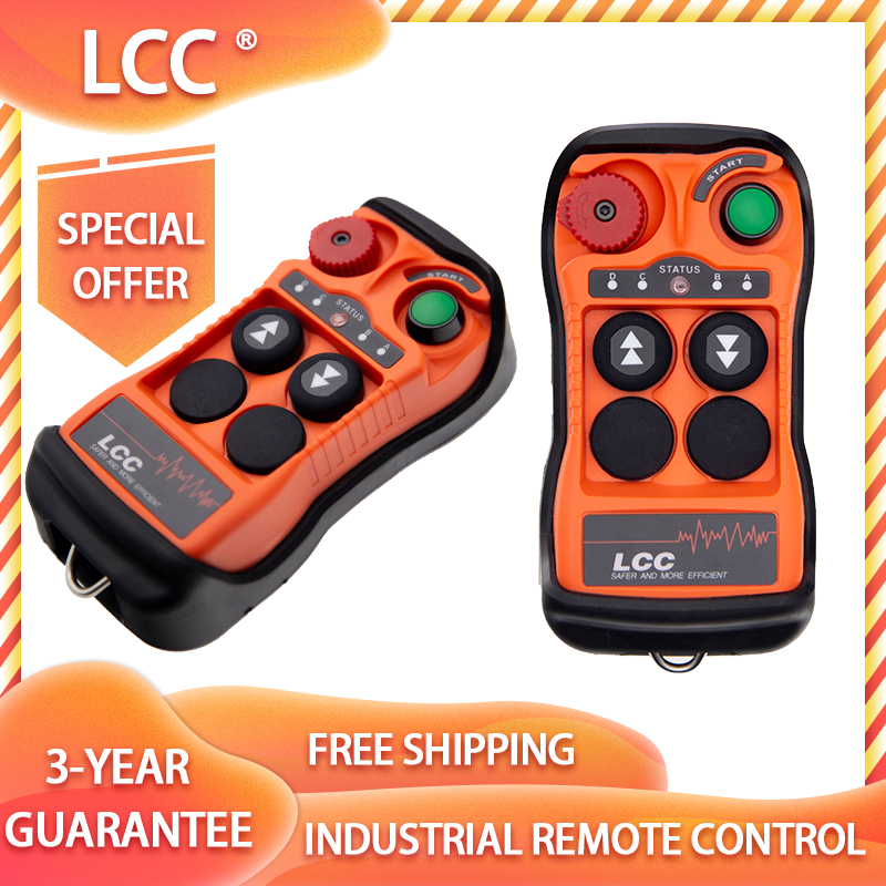 Lcc Q202 ตัวควบคุมวิทยุอุตสาหกรรม Duble Speed 12V-380V รอกรีโมทคอนโทรลเครนเครนควบคุมระยะไกล รถบรรทุกติดเครน รอกไฟฟ้า