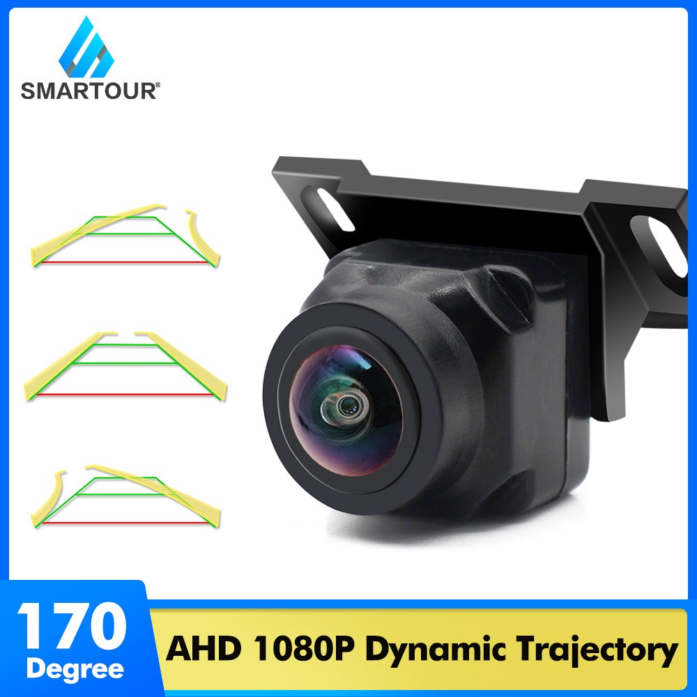 Smartour กล้องมองหลังไดนามิก มองเห็นกลางคืน Ahd 1080P IP68 กันน้ํา สําหรับจอดรถยนต์