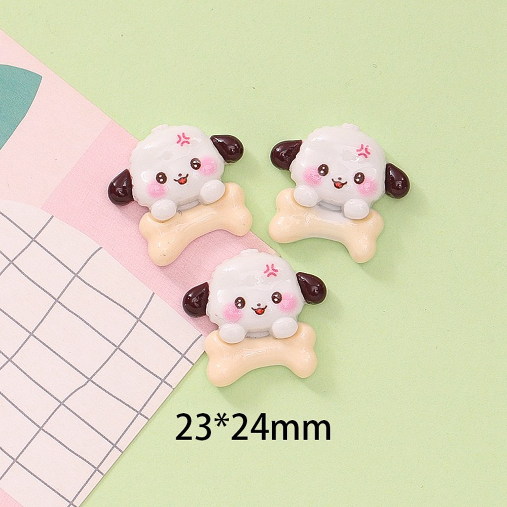 10 แพ็ค แบรนด์ใหม่ การ์ตูนน่ารัก หัวใจ ลูกสุนัข, กระดูก หลังแบน เรซิ่น สมุดภาพ DIY เครื่องประดับ งานฝีมือ อุปกรณ์ตกแต่ง
