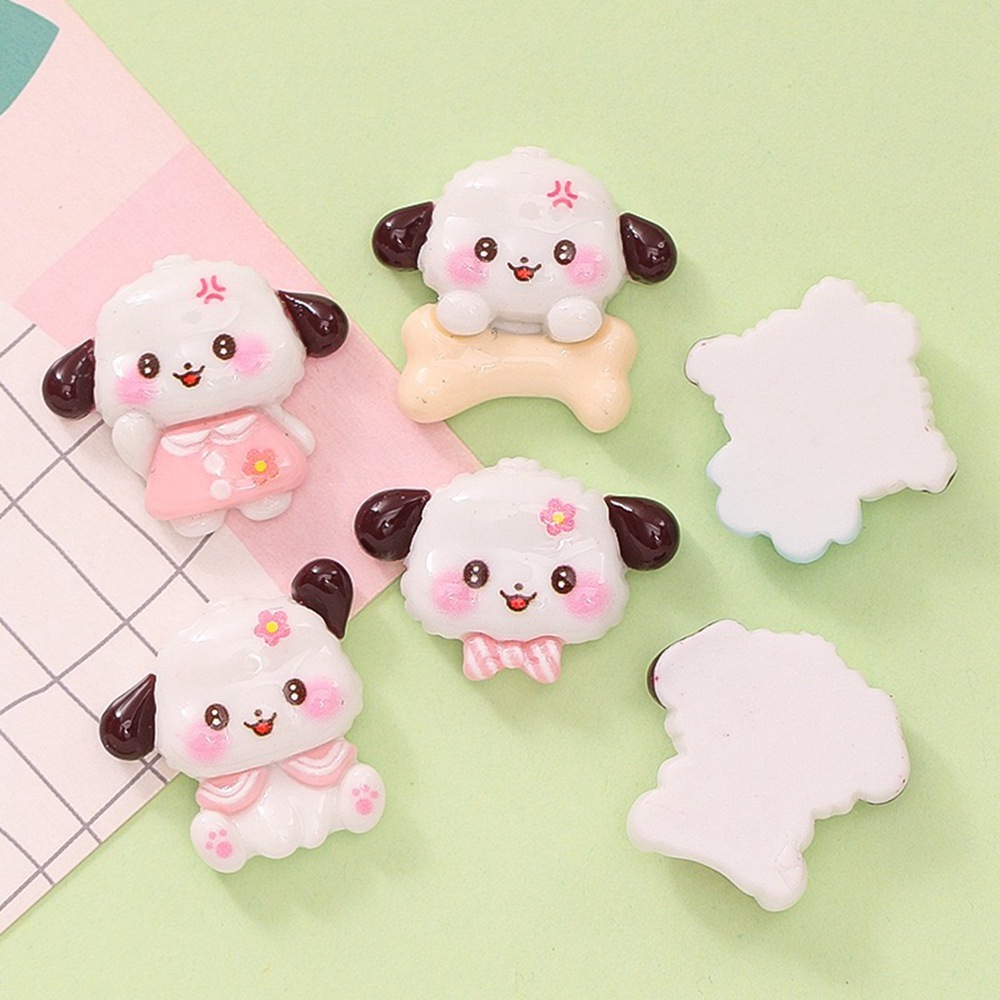 10 แพ็ค แบรนด์ใหม่ การ์ตูนน่ารัก หัวใจ ลูกสุนัข, กระดูก หลังแบน เรซิ่น สมุดภาพ DIY เครื่องประดับ งานฝีมือ อุปกรณ์ตกแต่ง