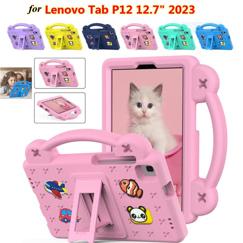 สําหรับ Lenovo Tab P12 กรณี 12.7 นิ้ว 2023 เด็กที่เป็นมิตรจับกรณีปลอดภัยโฟม EVA กันกระแทก Anti-fall 