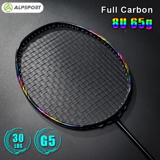ALP BBQ2.0 8U G5 65g【โลหะผสมไททาเนียม】ไม้แบดมินตันคาร์บอนไฟเบอร์น้ำหนักเบาพิเศษ 100%