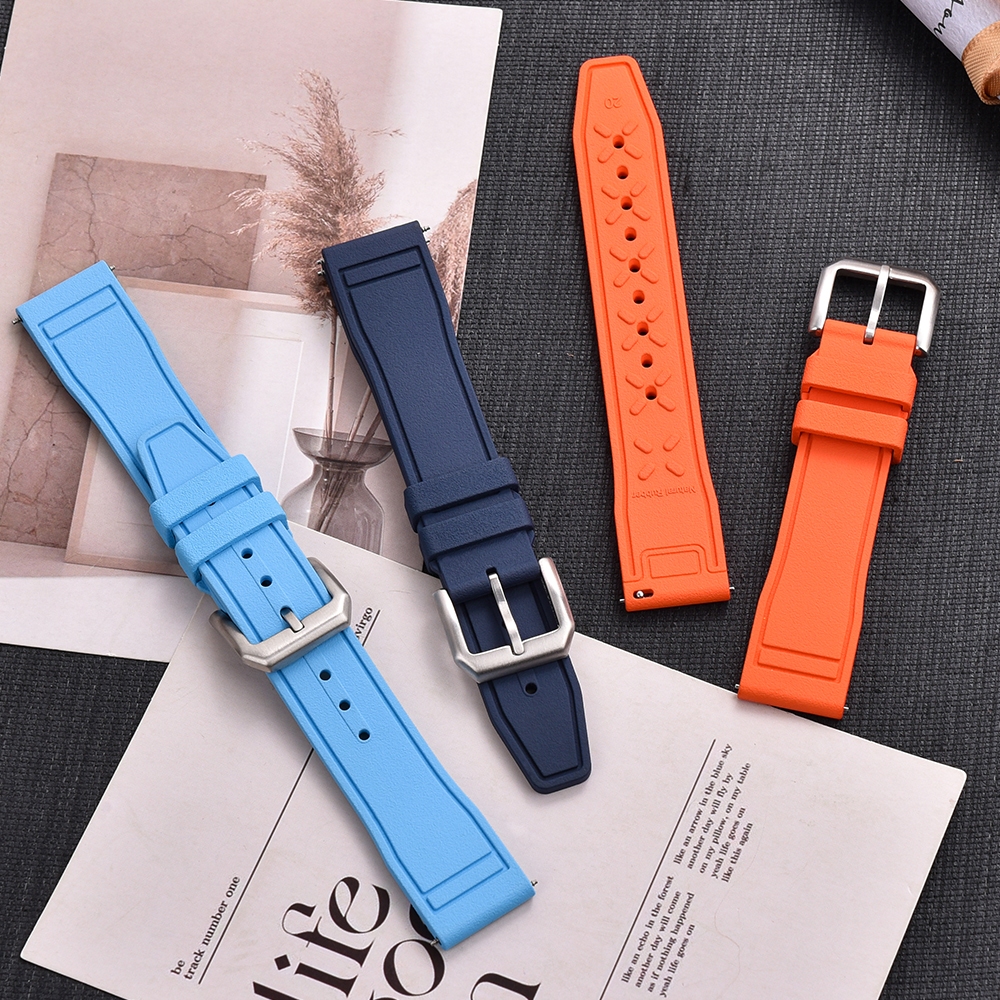 Top FKM Wathc สาย 20 มม.21 มม.22 มม.สําหรับ IC Big Pilot Portofino Soft Fluororubber FKM สายนาฬิกากีฬากันน้ําสายยางสายรัดข้อมือนาฬิกาอุปกรณ์เสริม ราคา ถูกที่สุด ดีลบีเคเค แกลเลอรีภาพที่ 7
