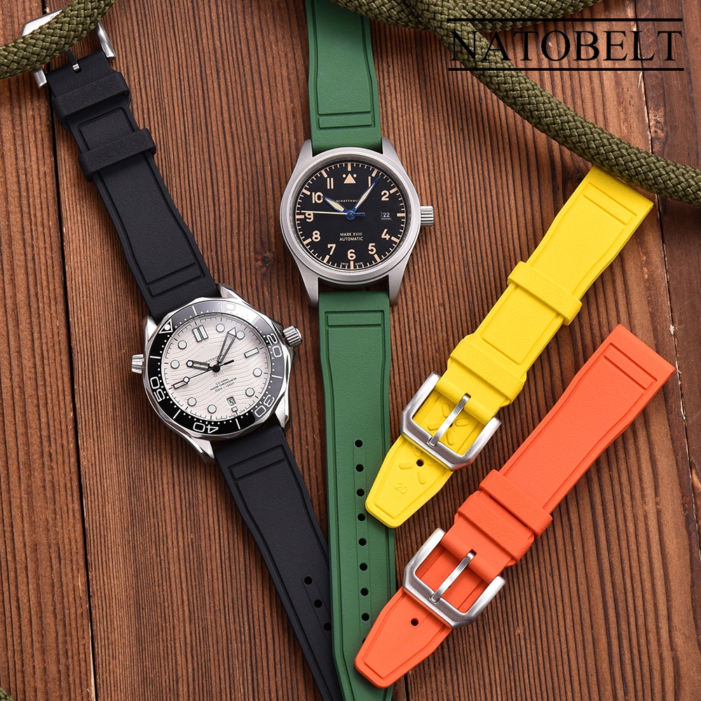 Top FKM Wathc สาย 20 มม.21 มม.22 มม.สําหรับ IC Big Pilot Portofino Soft Fluororubber FKM สายนาฬิกากีฬากันน้ําสายยางสายรัดข้อมือนาฬิกาอุปกรณ์เสริม ราคา ถูกที่สุด ดีลบีเคเค