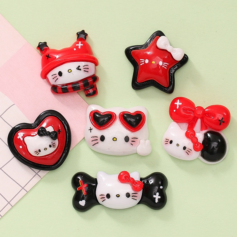 10 ชิ้น แบรนด์ใหม่ น่ารัก การ์ตูนแมว แบน ด้านหลัง เรซิ่น สมุดภาพ DIY เครื่องประดับ งานฝีมือ ตกแต่ง อุปกรณ์เสริม