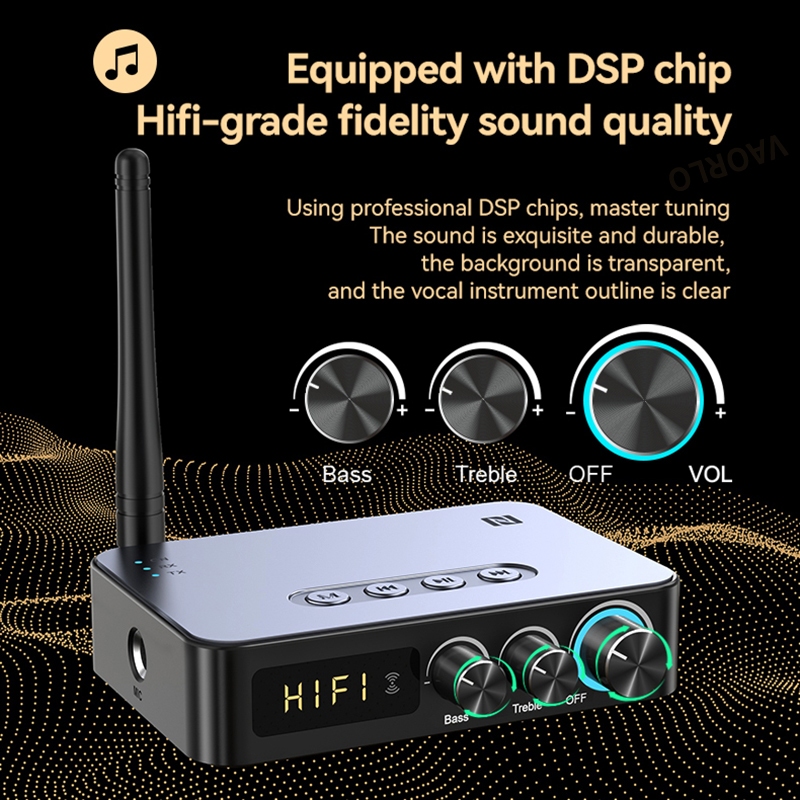 Nfc อะแดปเตอร์รับส่งสัญญาณเสียงสเตอริโอ บลูทูธ 5.1 AUX RCA ไร้สาย 3.5 มม. พร้อมรีโมตคอนโทรล IR รองรับคาราโอเกะ