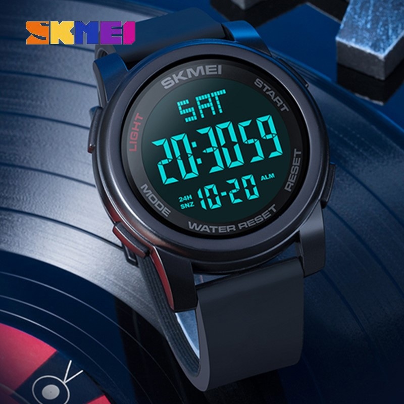 SKMEI 1257 Military Sport นาฬิกาดิจิตอลสําหรับผู้ชาย LED กันน้ํา Electronics Mens นาฬิกาข้อมือ