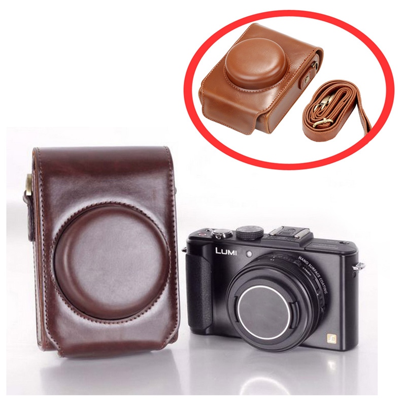 เคสกระเป๋าใส่กล้อง หนัง PU แบบพกพา สําหรับ Panasonic LX7 LX5 LX3 LX10 LX15 LX9