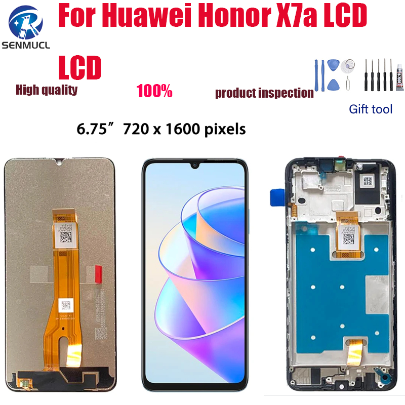 อะไหล่หน้าจอสัมผัสดิจิทัล Lcd แบบเปลี่ยน สําหรับ Huawei Honor X7a RKY-LX1 RKY-LX2 RKY-LX3