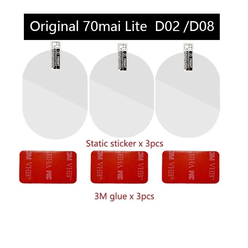 ฟิล์มสติกเกอร์ 3M และฟิล์มกันรอยหน้าจอ สําหรับ 70Mai Dash Cam Lite D02 Lite D08 3M 70Mai D02 Lite D0