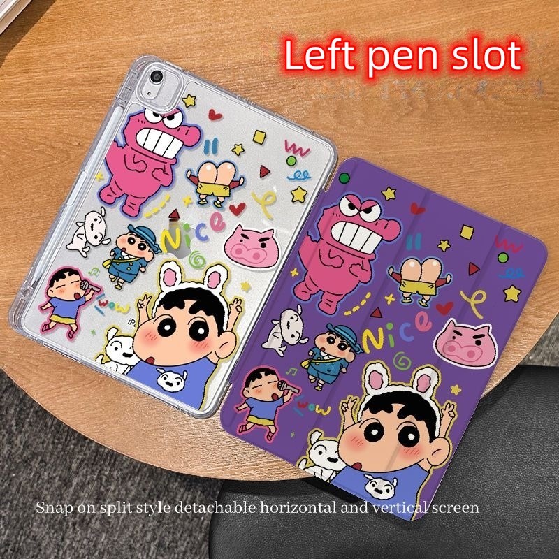 [สําหรับ Ipad Case] เคส ลายการ์ตูนชินจัง Xiaoxin กันกระแทก พร้อมช่องใส่ปากกา สําหรับ iPad gen9 gen8 gen7 10.2 Air4 Air5 10.9 Pro11 2020 2021