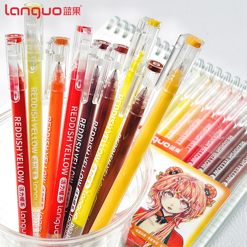 【สีใหม่ พร้อมส่ง】languo ปากกาเจล 117 สี สําหรับนักเรียน