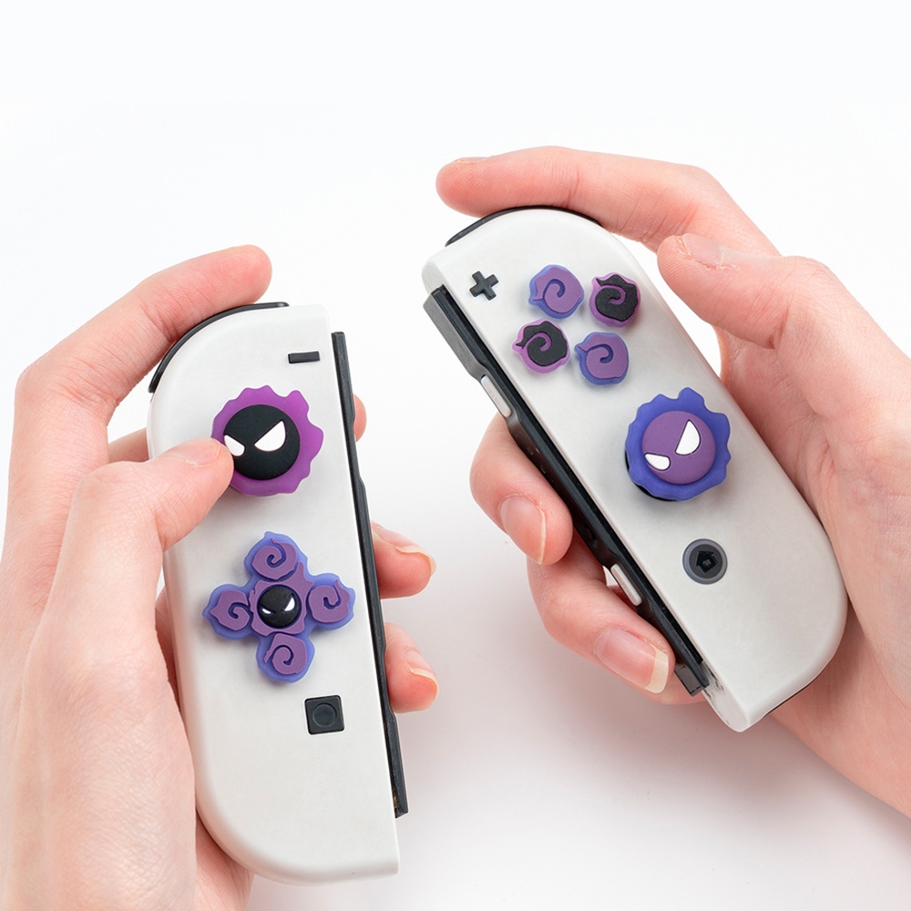 ครอบปุุ่ม ปุ่มยาง NS-JOY-CON เรืองแสงเย็น ซิลิโคนนิ่ม ฝาครอบปุ่มจอยสติ๊กสําหรับ ใช้งานร่วมกับ Nintendo Switch/OLED