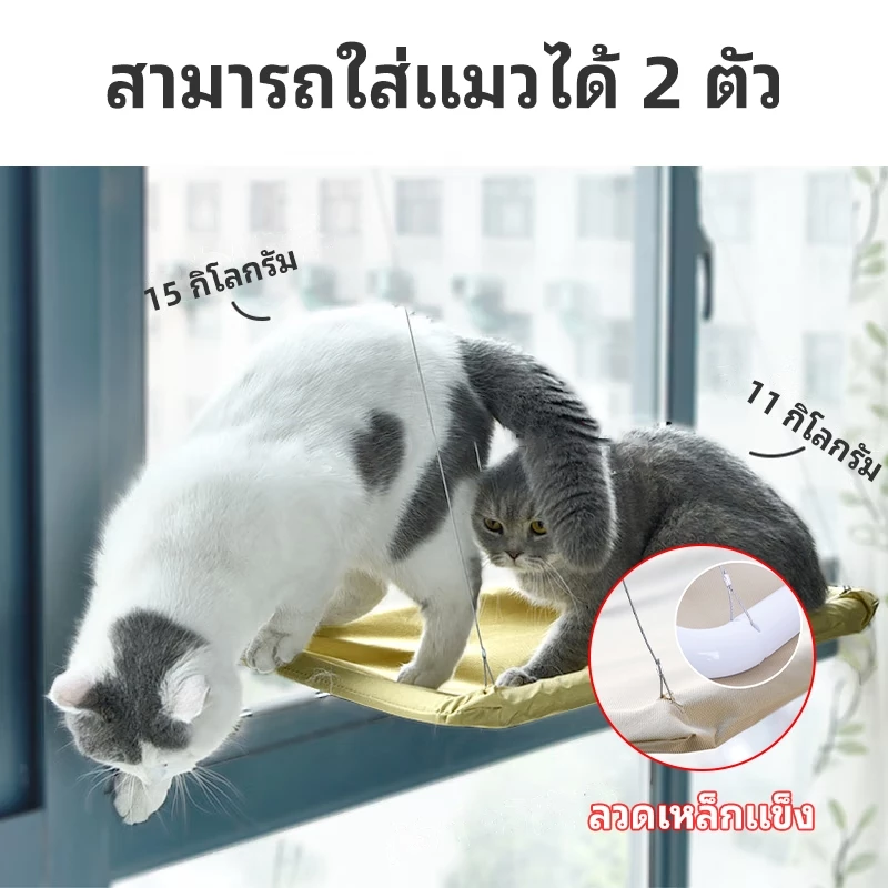 เปลแมวติดกระจก ขนาด 55x35 ซม thumbnail 8