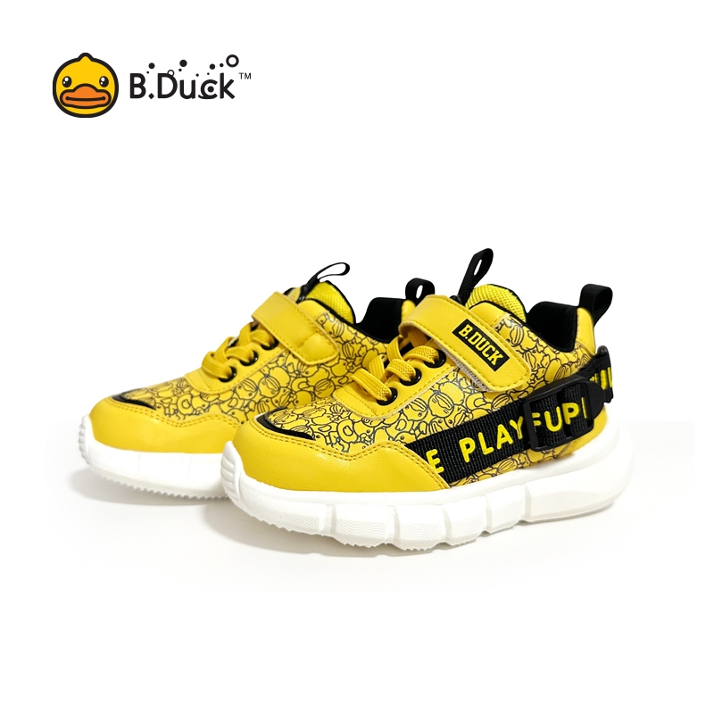 B.Duck รองเท้ากีฬา ผ้าตาข่าย ระบายอากาศ สําหรับเด็กผู้ชาย