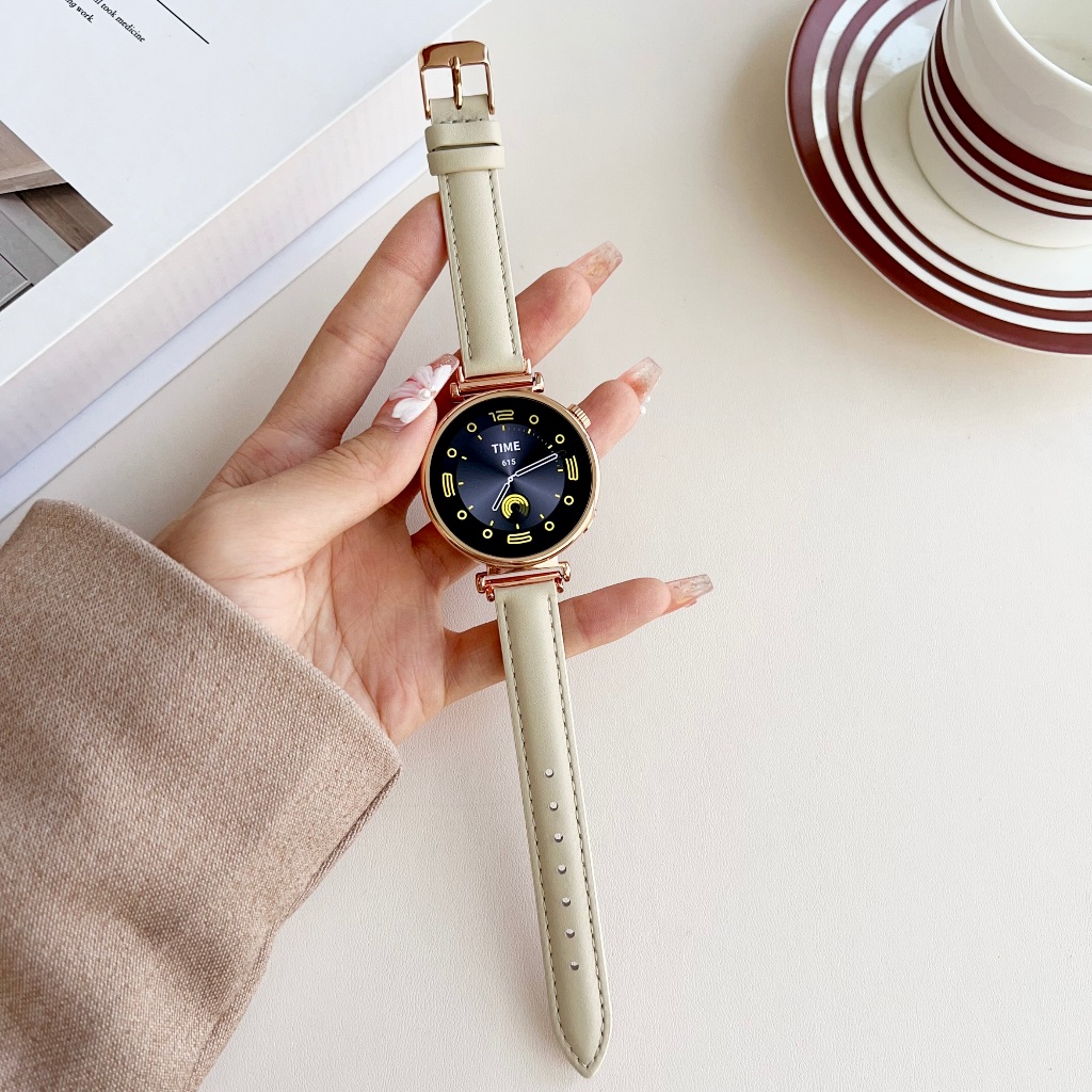 Elegant Leather สาย huawei watch gt 5 pro สายนาฬิกา huawei watch gt 4 สาย huawei watch gt4 Soft Bracelet For Huawei GT4 Strap Huawei GT3/gt2pro สาย huawei gt5 / Amazfit Bip 5 Strap Amazfit Bip 3 Band GTS 4 MINI สายนาฬิกา huawei watch gt 5 สาย