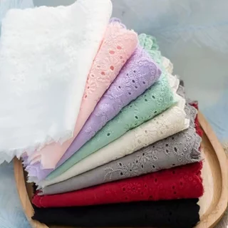 ผ้าลูกไม้ ผ้าฝ้าย กว้าง 11 ซม. 1 หลา อุปกรณ์เสริม สําหรับเย็บผ้า DIY