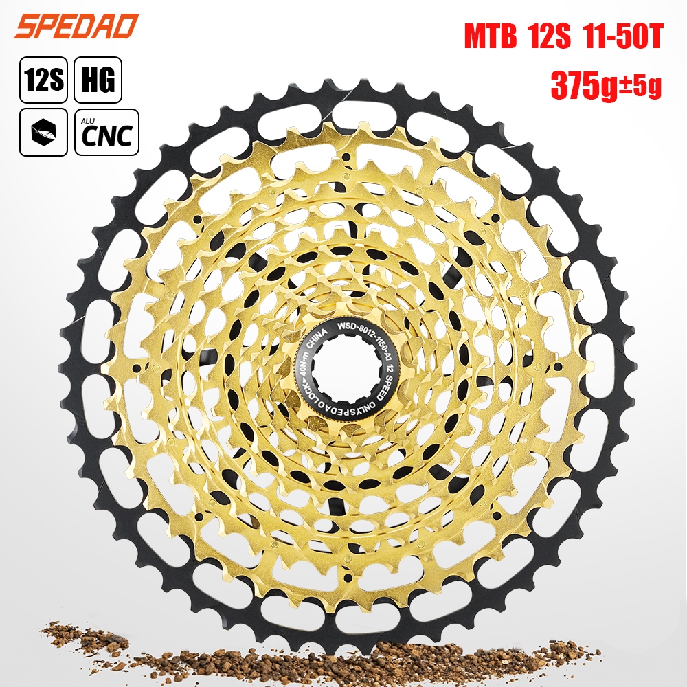 ใหม่ SPEDAO เฟืองเฟืองหลังจักรยาน MTB 12 ความเร็ว 11-50 50T 12v k7 379g12s 12 ความเร็ว น้ําหนักเบา มาตรฐาน HG