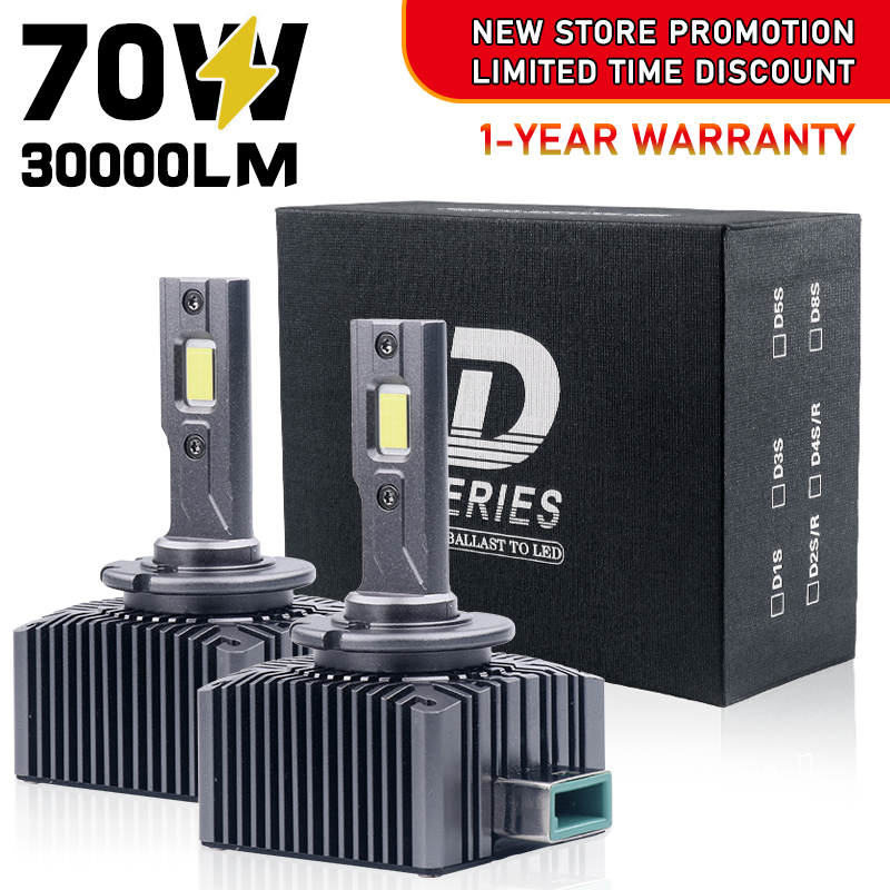 2PCS LED ไฟหน้ารถ D1S D2S D3S D4S D8S Auto Light D2R D4R Canbus เปลี่ยน HID เปลี่ยนหลอดไฟ